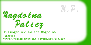 magdolna palicz business card